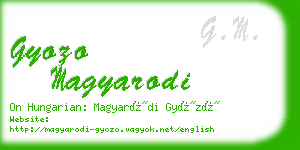 gyozo magyarodi business card